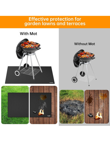 Alfombrilla para Parrilla Tamfile 157 x 102 cm Resistente al Calor