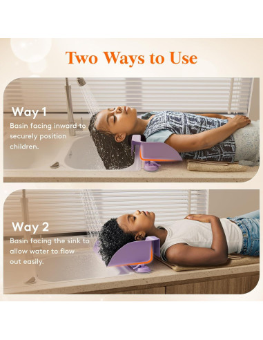 Estación de Lavado de Cabello Lifewit Morado 45x26x13 cm