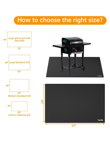 Alfombrilla para Parrilla Tamfile 157 x 102 cm Resistente al Calor