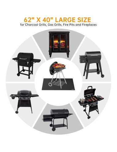 Alfombrilla para Parrilla Tamfile 157 x 102 cm Resistente al Calor