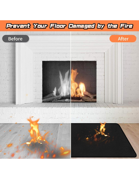 Alfombra Ignífuga Protalwell 137x76 cm para Chimenea