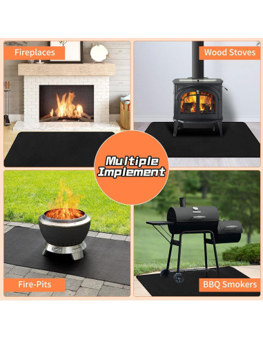 Alfombra Ignífuga Protalwell 137x76 cm para Chimenea
