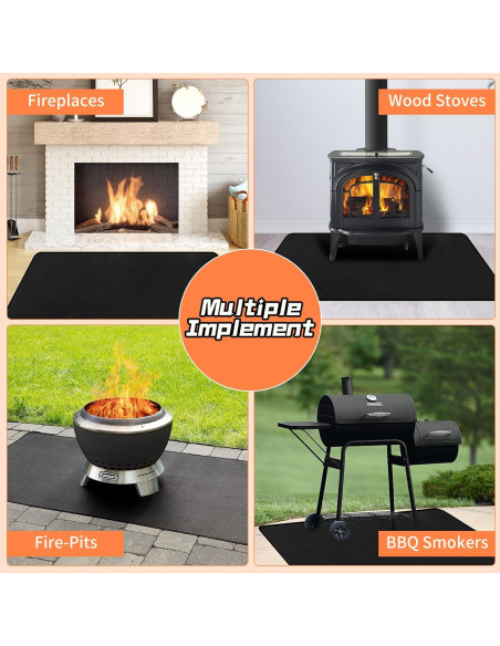 Alfombra Ignífuga Protalwell 137x76 cm para Chimenea