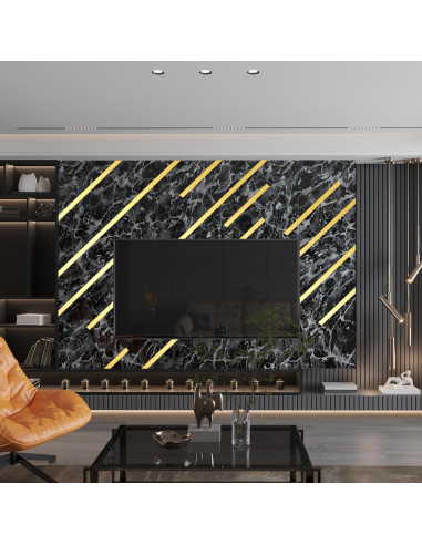 6 Rollos de Cinta Dorada Autoadhesiva 1.2cm x 25m Psyqtsuary