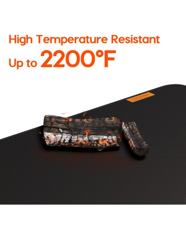 Alfombra a prueba de fuego Viesembo 101.6x61 cm antideslizante