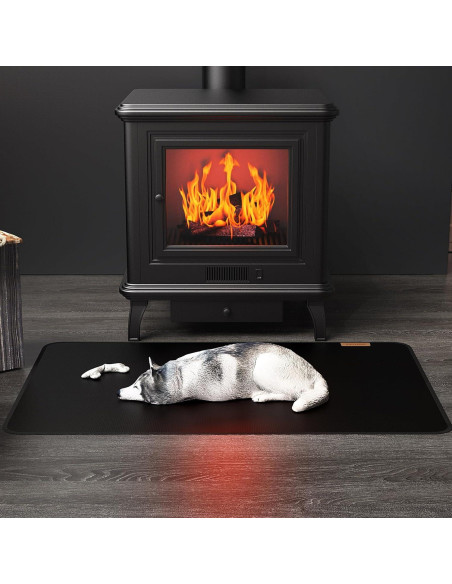 Alfombra a prueba de fuego Viesembo 101.6x61 cm antideslizante