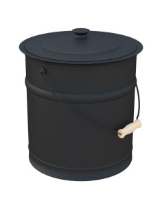 Cubeta de Ceniza Grande Plow & Hearth 3 Galones Hierro Galvanizado