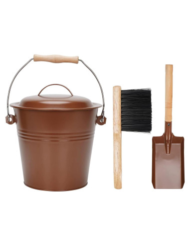 Cubo de Cenizas con Tapa MYFIREPLACEDIRECT 5.68L Metal