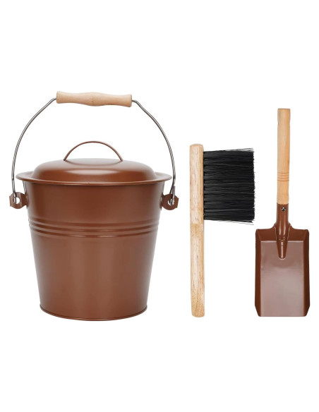 Cubo de Cenizas con Tapa MYFIREPLACEDIRECT 5.68L Metal