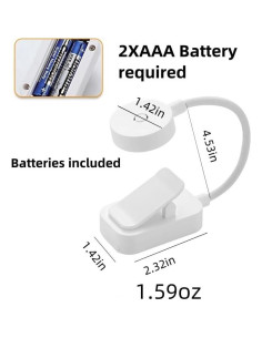Paquete de 4 luces de lectura Darlur con clip y brillo ajustable 2