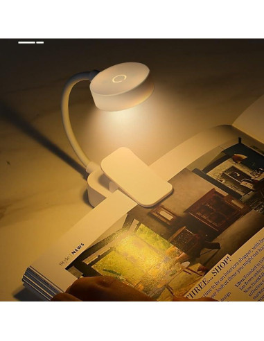 Paquete de 4 luces de lectura Darlur con clip y brillo ajustable