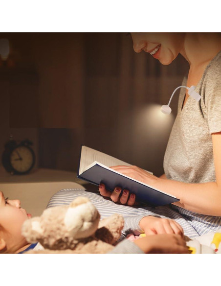 Paquete de 4 luces de lectura Darlur con clip y brillo ajustable