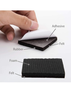 Almohadillas Antideslizantes Yelanon 16 pcs 5 cm Redondas y Cuadradas 2