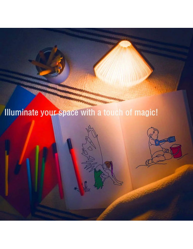 Lámpara de Libro Plegable LED Que Comience la Aventura 10x8cm