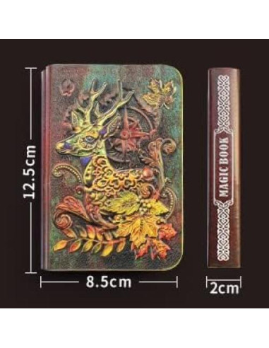 Lámpara de Libro 3D Ciervo Vintage Recargable USB LED