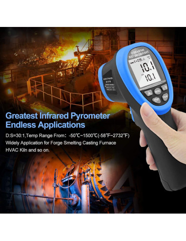 Termómetro Infrarrojo AOPUTTRIVER AP-2732 -50C a 1500C