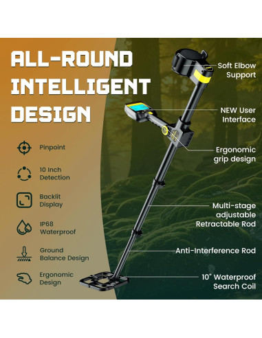 Detector de Metales OKESAM GT1000 Inalámbrico IP68 10"