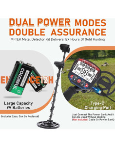 Detector de Metales MFTEK Profesional con Pantalla LCD 10" 2