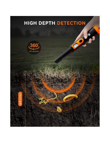 Detector de Metales SUNPOW OT-MD08 Impermeable 360 LCD