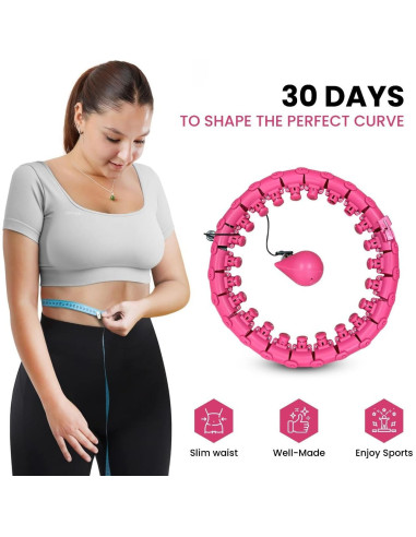 Aro Hula Desmontable Genérico 24 Nudos Ajustable Fitness