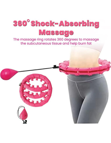 Aro Hula Desmontable Genérico 24 Nudos Ajustable Fitness