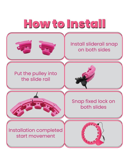 Aro Hula Desmontable Genérico 24 Nudos Ajustable Fitness