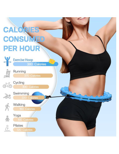 Aro de Hula Ponderado Argvsde A02 Ajustable 27 Nudos