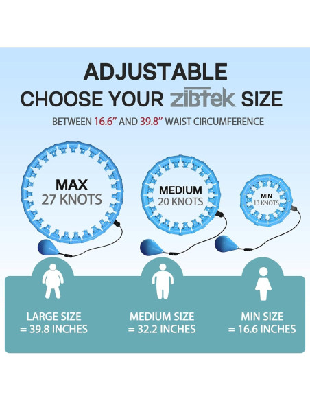 Aro de Hula Ponderado Argvsde A02 Ajustable 27 Nudos