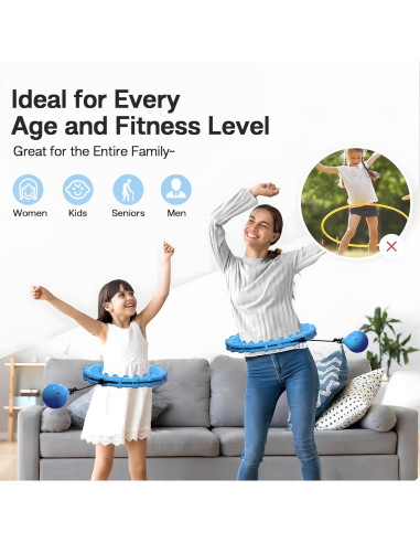 Aro de Hula Ponderado Argvsde A02 Ajustable 27 Nudos