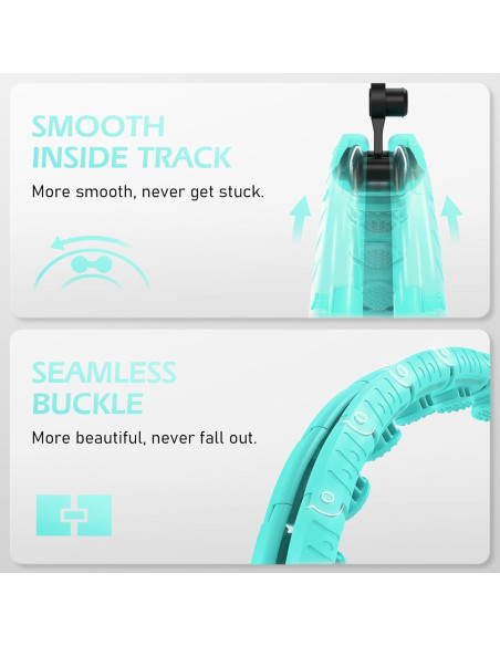 Aro de Hula Ponderado JLoibao D5-US 142-168 cm para Fitness