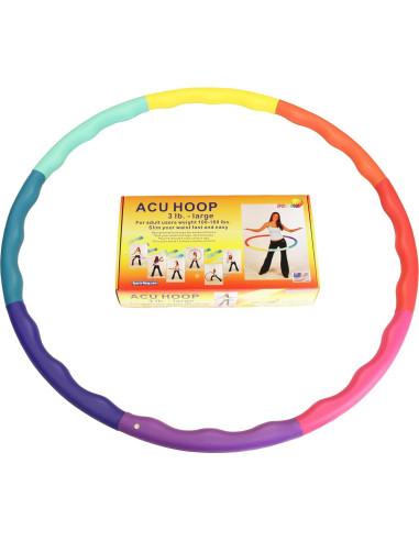Aro Hula Ponderado Aro Deportivo 1.5 kg 104 cm Colores Arcoíris