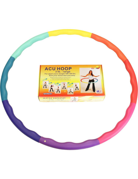 Aro Hula Ponderado Aro Deportivo 1.5 kg 104 cm Colores Arcoíris