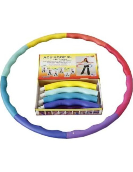 Aro Hula Ponderado Aro Deportivo 1.5 kg 104 cm Colores Arcoíris