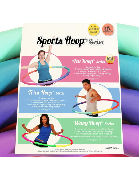 Aro Hula Ponderado Aro Deportivo 1.5 kg 104 cm Colores Arcoíris