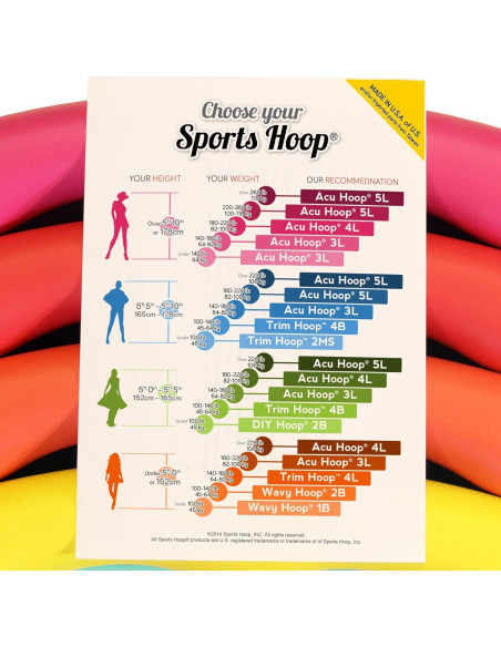 Aro Hula Ponderado Aro Deportivo 1.5 kg 104 cm Colores Arcoíris