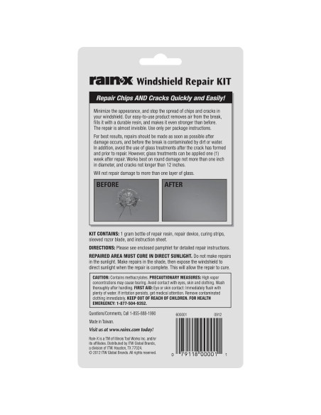 Kit de Reparación de Parabrisas Rain-X 600001 - Resina Duradera