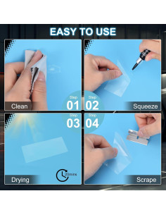 Kit de Reparación de Parabrisas Kunsia - 2 Botellas de 3ml Resina 2