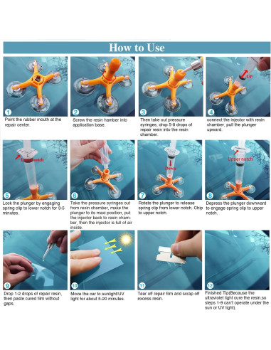 Kit de Reparación de Parabrisas Randalfy SD008 con Resina