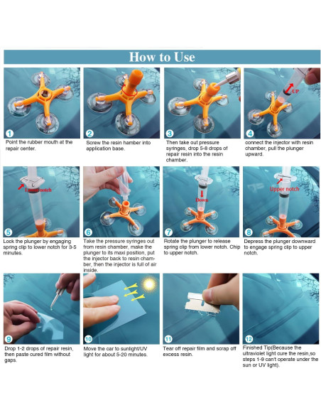 Kit de Reparación de Parabrisas Randalfy SD008 con Resina