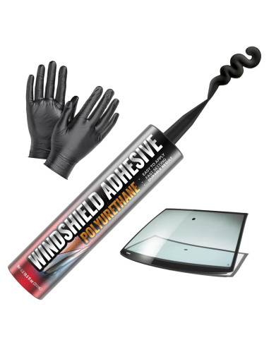 Adhesivo de Parabrisas Poliuretano FORTIVO 310ml Negro Rápido