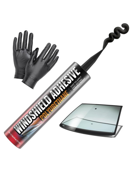 Adhesivo de Parabrisas Poliuretano FORTIVO 310ml Negro Rápido