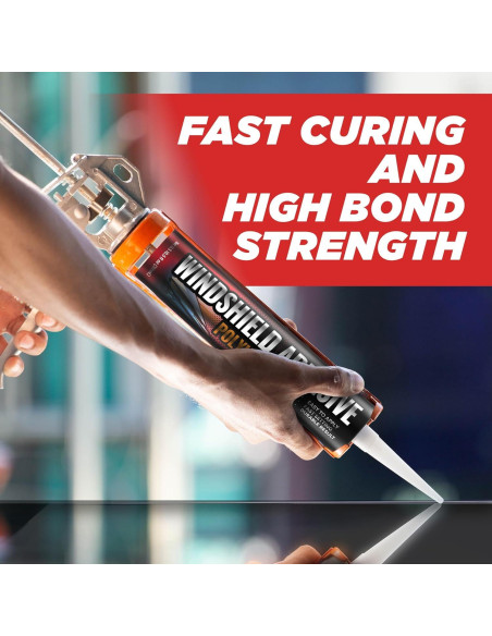 Adhesivo de Parabrisas Poliuretano FORTIVO 310ml Negro Rápido