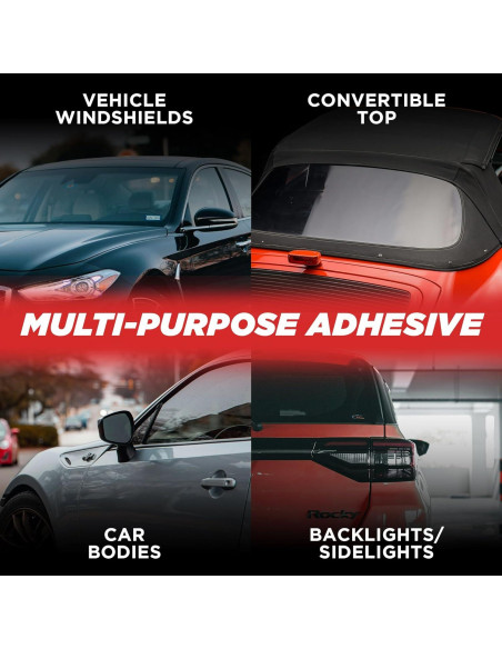 Adhesivo de Parabrisas Poliuretano FORTIVO 310ml Negro Rápido