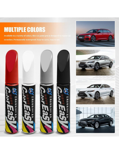 Pintura de Retoque para Coches QZTYTY 1ml Blanco - Reparación Rápida