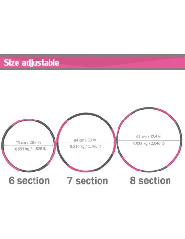 Aro de Ejercicio Ajustable Auoxer TQE-089 96.5 cm 0.86 kg