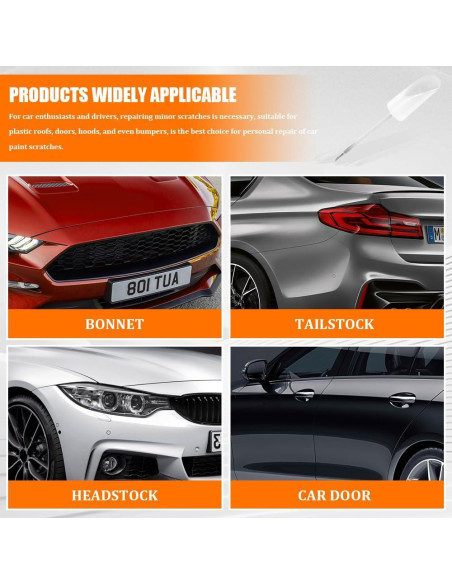 Pintura de Retoque para Coches QZTYTY 1ml Blanco - Reparación Rápida