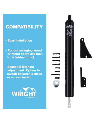 Cierre de Puerta Neumático Wright V920BL 32cm Negro