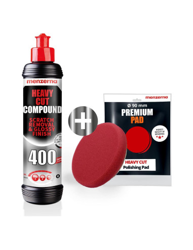 Kit de Eliminación de Arañazos Menzerna HCC 400 con Almohadilla 8,89 cm