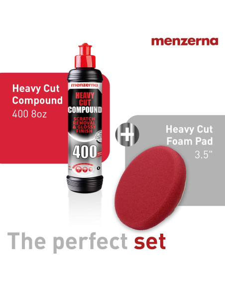 Kit de Eliminación de Arañazos Menzerna HCC 400 con Almohadilla 8,89 cm