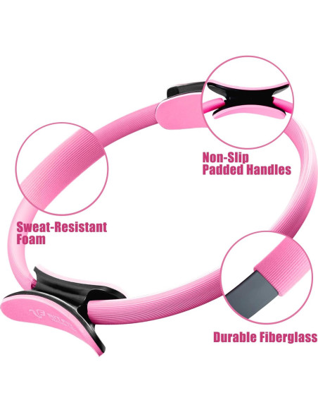 Anillo de Pilates RitFit 35.56 cm Rosa para Tonificar